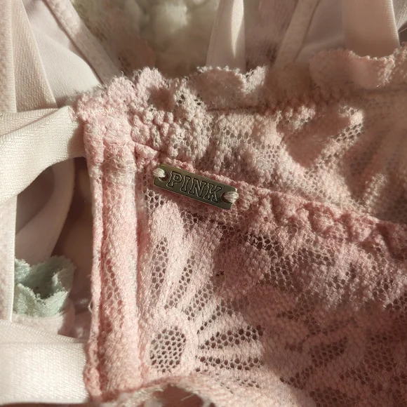 LAST DAY! Victoria's Secret PINK Wildflower Tie Dye Strappy Lace Bralette- NWOT - Picture 8 of 9